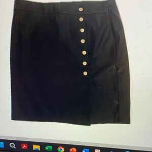 INC Faux Leather Button-Front Pencil Skirt Sz L. NWT
